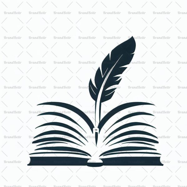 Offenes Buch und Feder